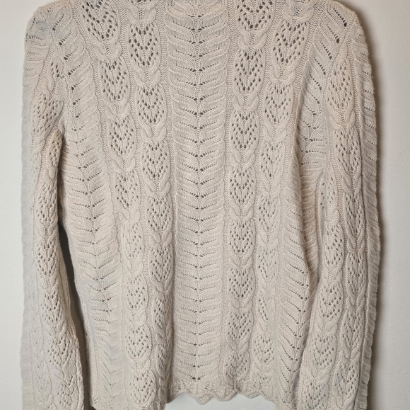 Lauren Ralph Lauren Women's Burton Tan Knit Cashmere Voyage II Sweater NWT - Picture 3 of 8